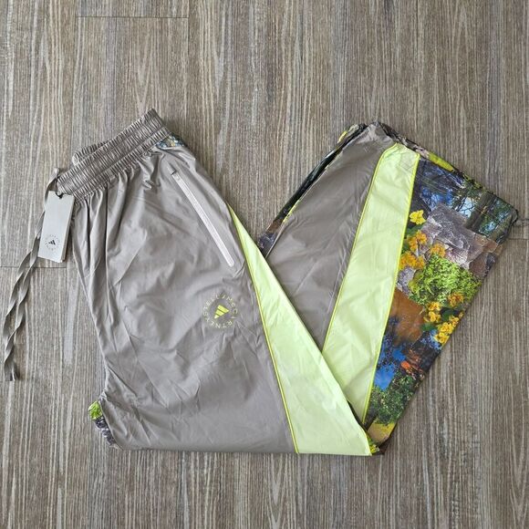 Adidas by Stella McCartney Earth Collage Woven Track Pants Women's Medium M Grey - Picture 3 of 16
